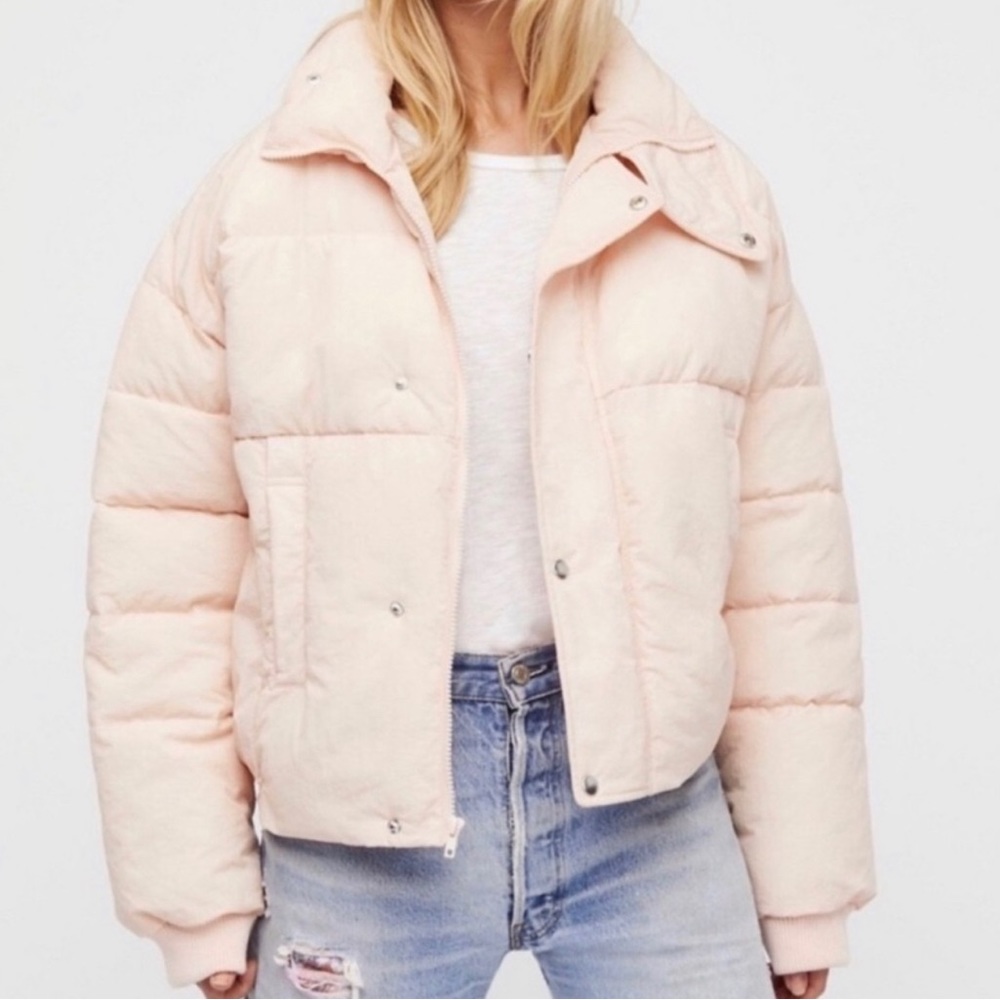Free People Cold Rush Pink Puffer Jacket